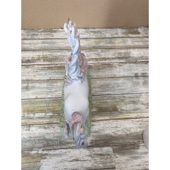 Princeton Gallery Wedding Bells Unicorn 2000 Fine Porcelain Figurine - No Box - Picture 7 of 14